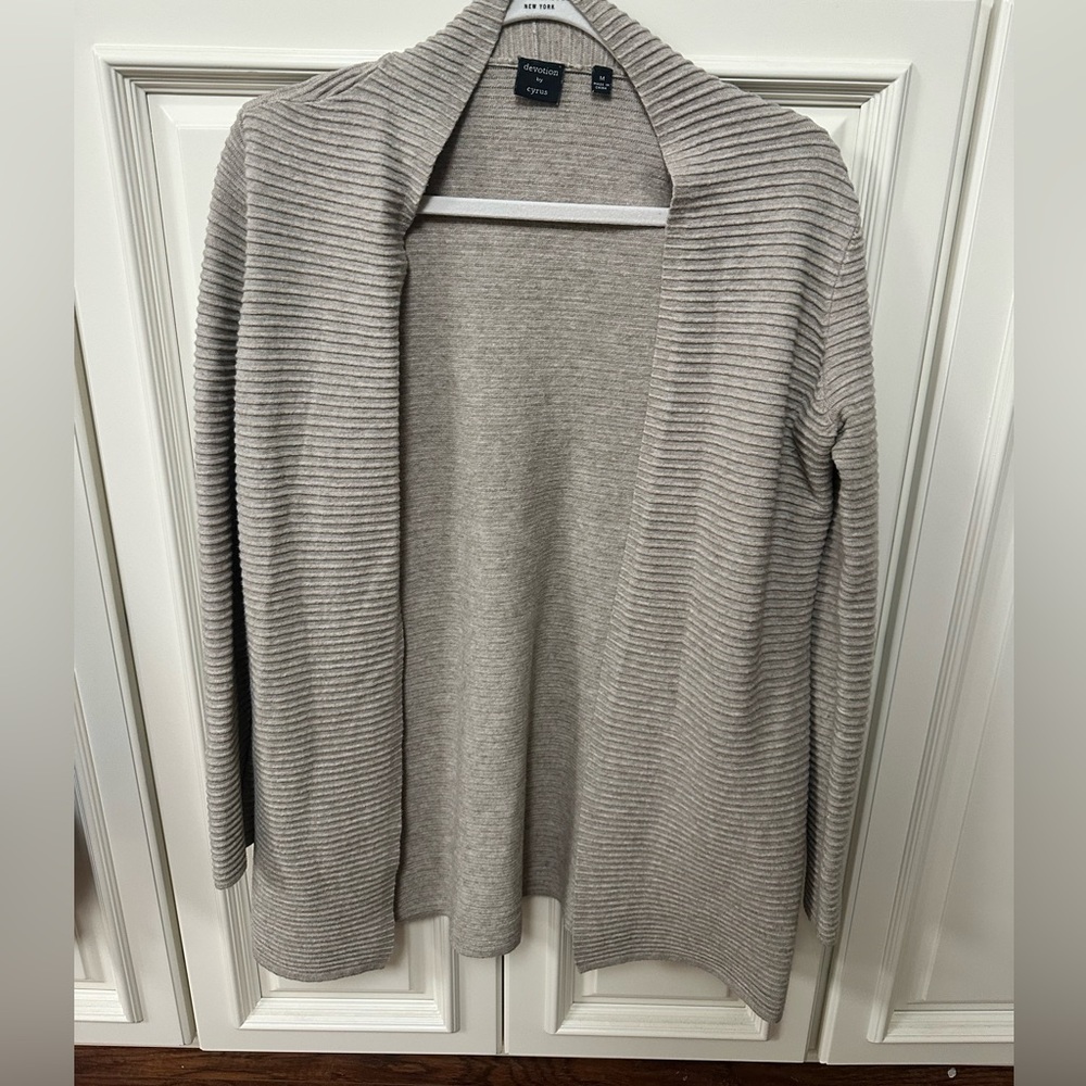 Devotion by Cyrus Ribbed Cardigan Sweater